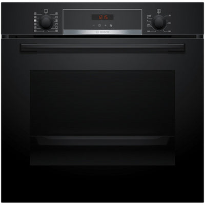 Bosch HQA574BB3B Series 4 71L Built-In Electric Single Pyrolytic Oven Black - A+ Rated