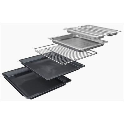 Bosch HSG7584B1 Series 8 71L Built-In Electric Single Oven Black - A+ Rated