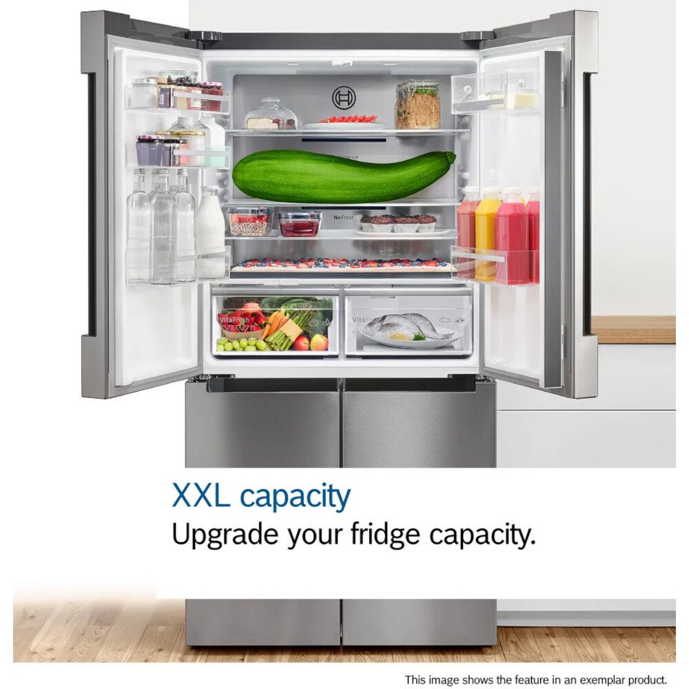 Bosch KAD93AIERG Series 6 Plumbed American Fridge Freezer Stainless Steel - E Rated