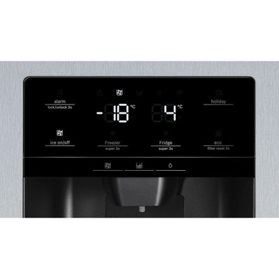 Bosch KAD93AIERG Series 6 Plumbed American Fridge Freezer Stainless Steel - E Rated