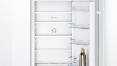 Bosch Series 2 KIV87NSE0G Low Frost Built In Fridge Freezer With Sliding Hinge White