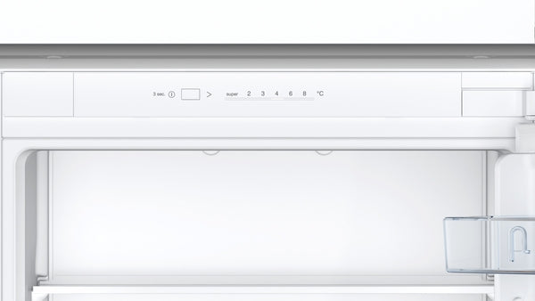 Bosch Series 2 KIV87NSE0G Low Frost Built In Fridge Freezer With Sliding Hinge White