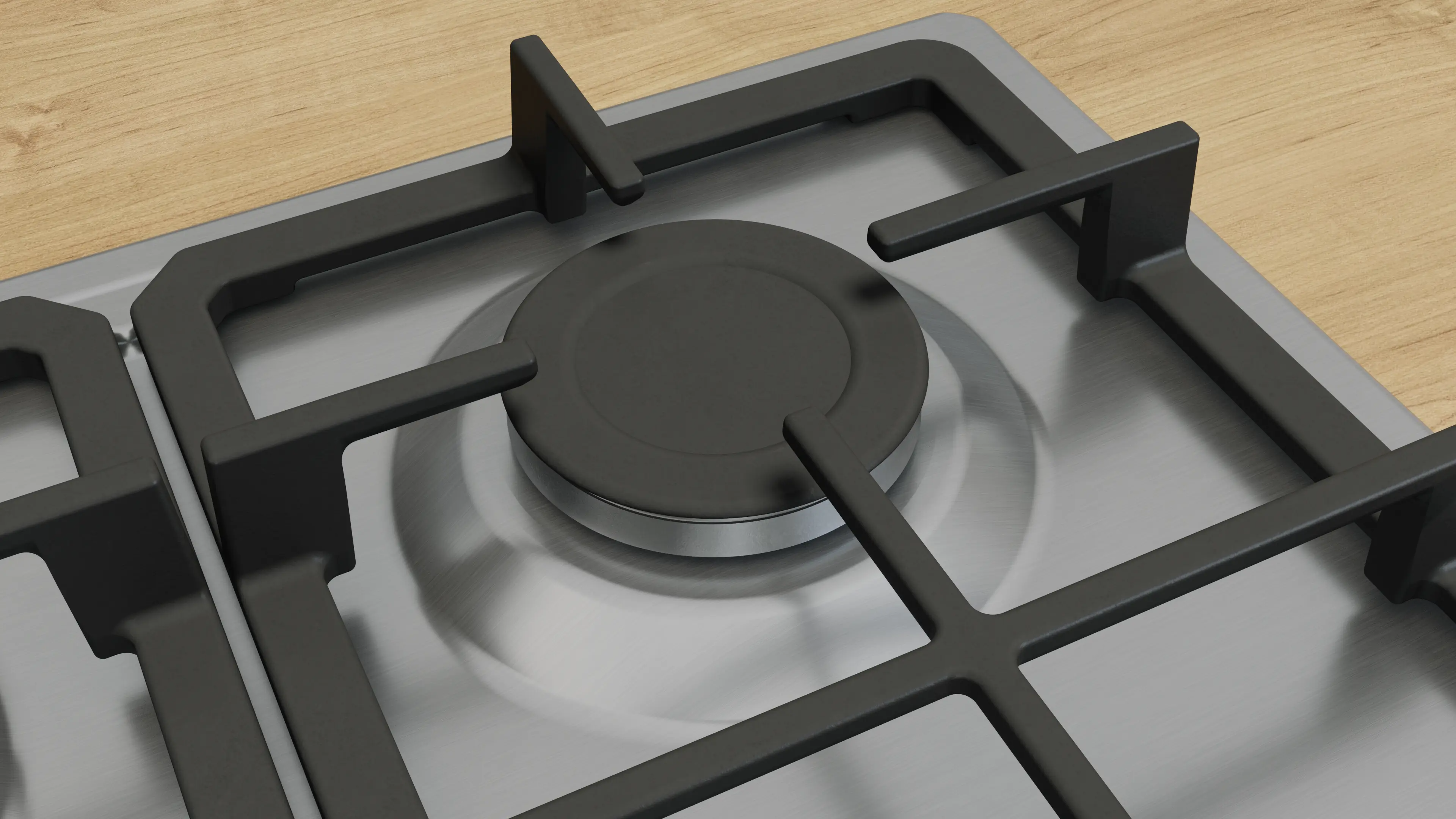 Bosch Series 4 PGM7B5K90 75cm Gas Hob Stainless Steel