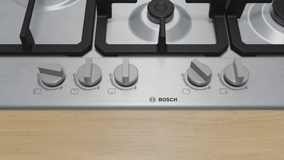Bosch Series 4 PGM7B5K90 75cm Gas Hob Stainless Steel