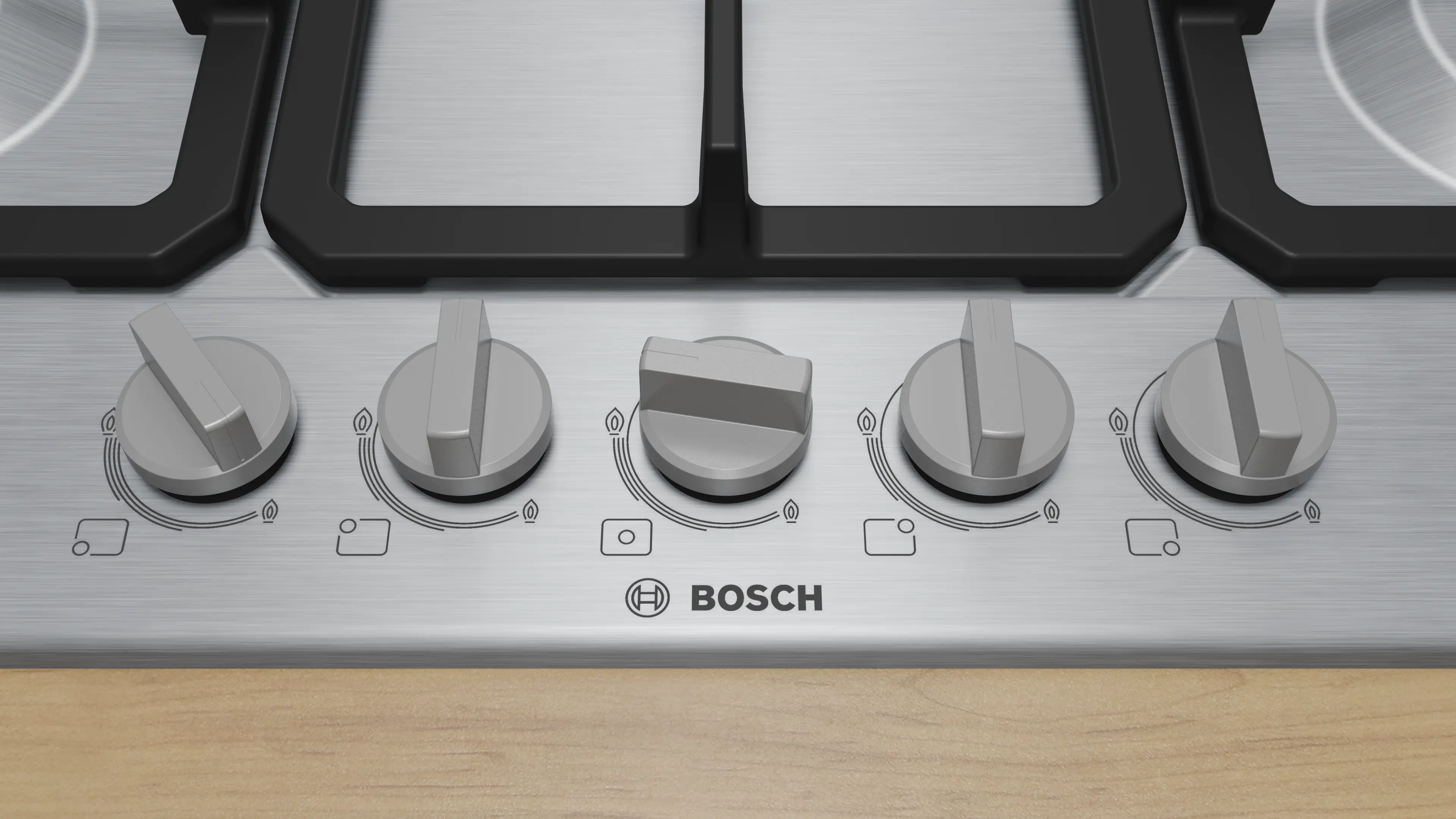 Bosch Series 4 PGQ7B5K90 75cm Gas Hob Stainless steel