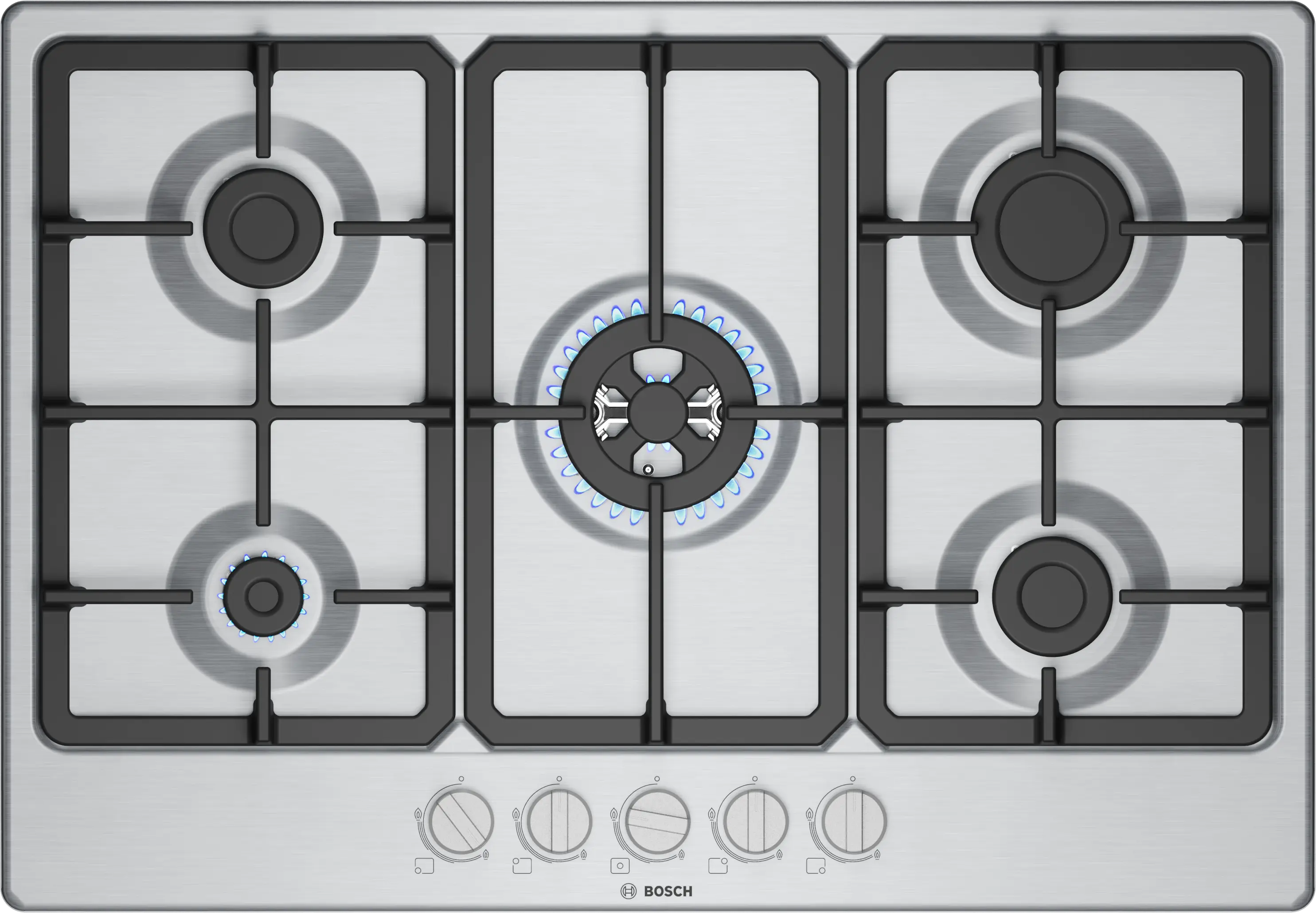 Bosch Series 4 PGQ7B5K90 75cm Gas Hob Stainless steel