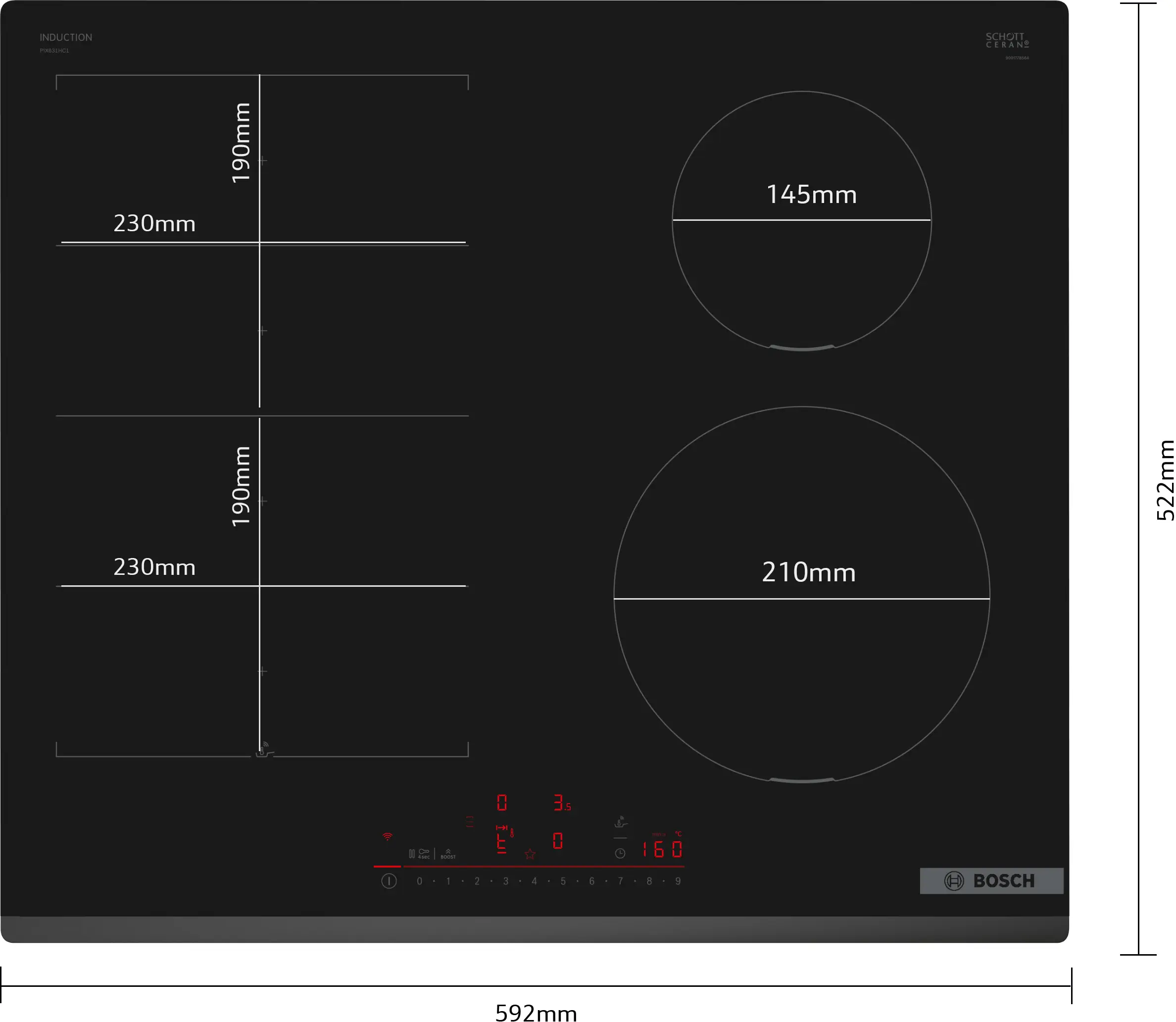 Bosch Series 6 PIX631HC1E 60cm Flex Induction Hob