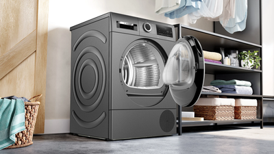 Bosch Series 6 WQG245R2GB 9kg Freestanding Heat Pump Tumble Dryer Grey