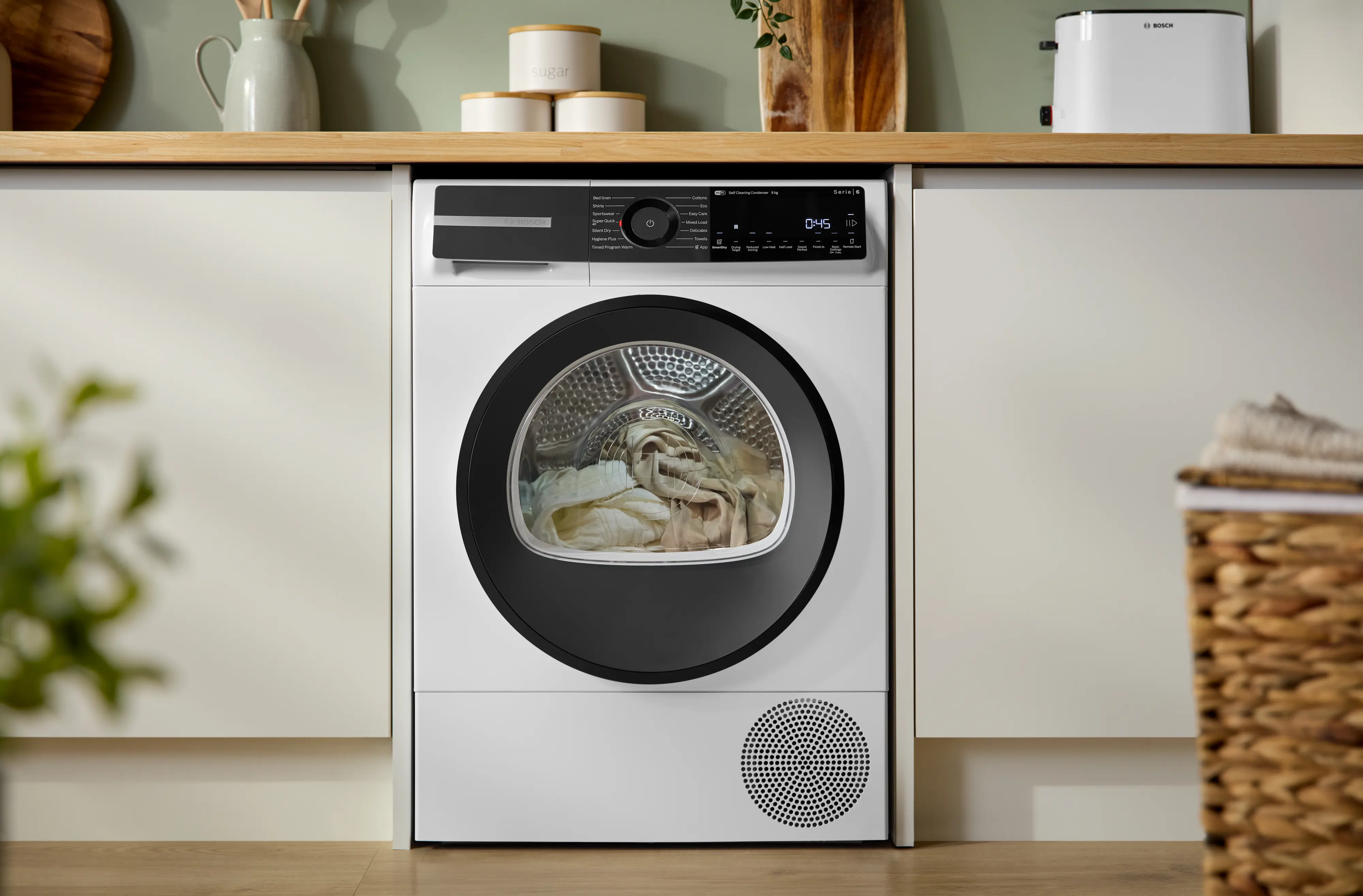 Bosch Series 6 WQH246D9GB Freestanding 9kg Heat Pump Tumble Dryer White