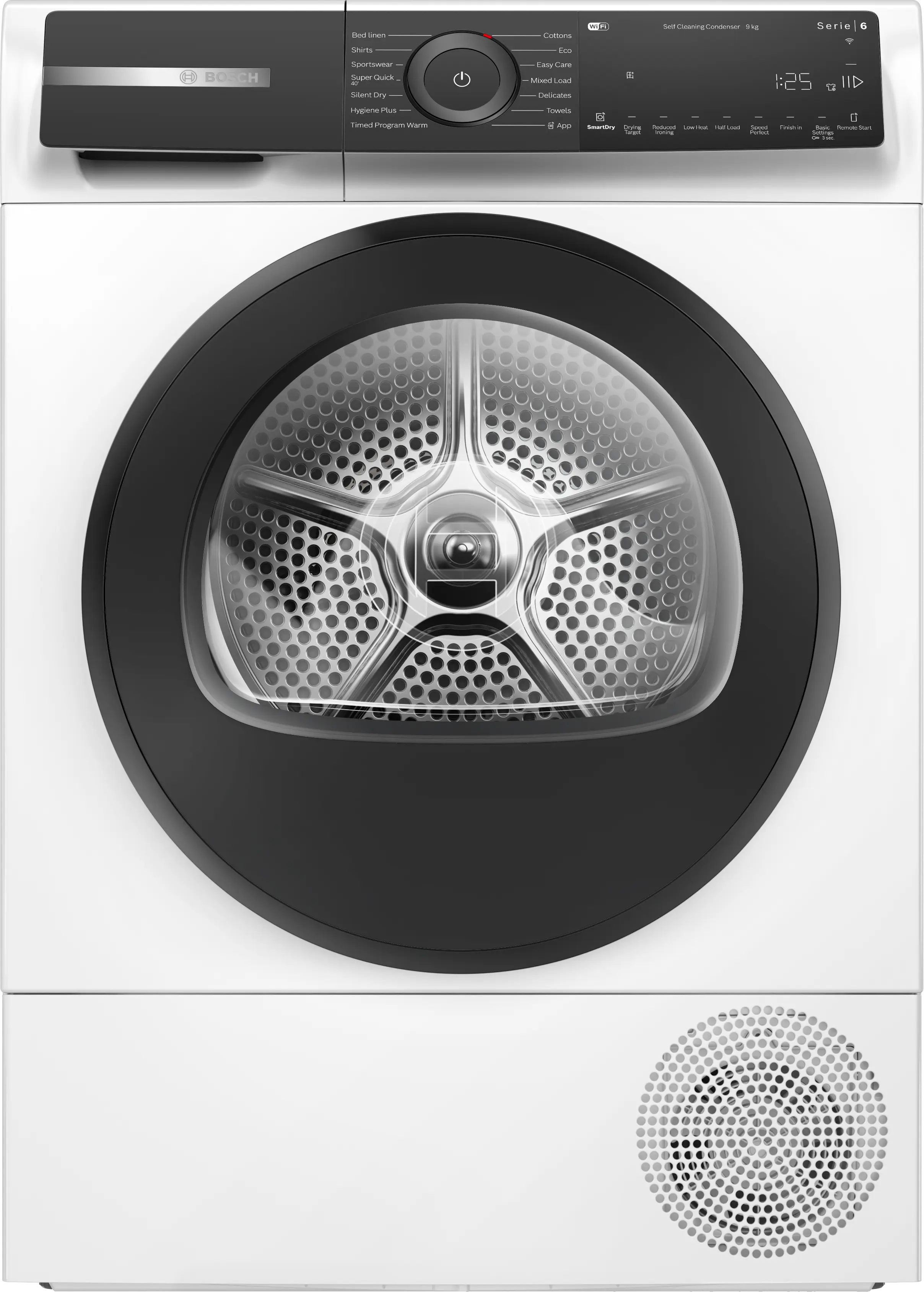 Bosch Series 6 WQH246D9GB Freestanding 9kg Heat Pump Tumble Dryer White