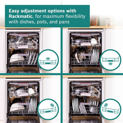 Bosch SMS4EMI06G Series 4 Wifi Connected Freestanding Full Size Dishwasher - Silver Inox with 14 Place Settings