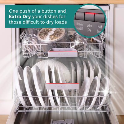 Bosch SMS4EMI06G Series 4 Wifi Connected Freestanding Full Size Dishwasher - Silver Inox with 14 Place Settings