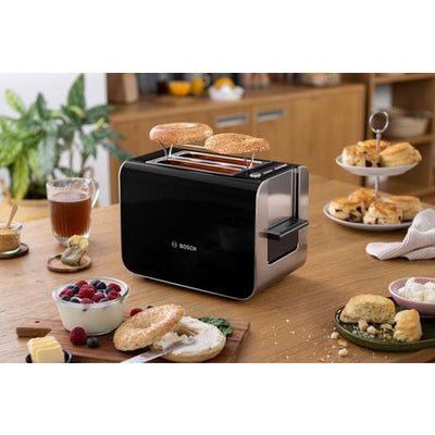Bosch Styline TAT8613NGB 2 Slice Toaster Black Clearance