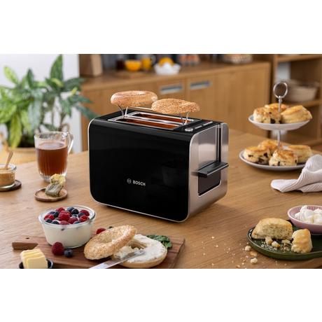 Bosch Styline TAT8613NGB 2 Slice Toaster Black Clearance