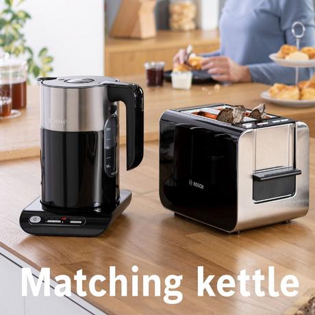 Bosch Styline TAT8613NGB 2 Slice Toaster Black Clearance