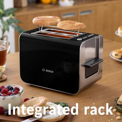 Bosch Styline TAT8613NGB 2 Slice Toaster Black Clearance