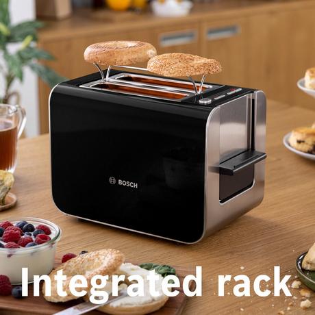 Bosch Styline TAT8613NGB 2 Slice Toaster Black Clearance