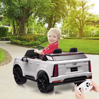 Garvee 24V 2-Seater Kids Ride On Car Licensed Cadillac Electric Toy with 2.4G Remote, Spring Suspension, Music, LED Lights, Battery Powered for Toddlers Outdoor Fun