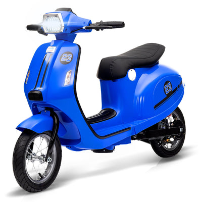 Garvee Ride - G Series: 24V 350W 14MPH Speed Rear Brake Twist Grip Throttle LED Light Blue Durable Pneumatic Tires Outdoor Riding