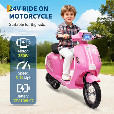 Garvee Ride - G Series: 24V 350W 14MPH Speed Rear Brake Twist Grip Throttle LED Light Blue Durable Pneumatic Tires Outdoor Riding