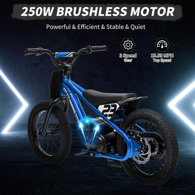 Garvee Ride - G Series: 250W Motor 3-Speed Aluminum Frame 16" Off-Road Tires Detachable Battery Outdoor Adventure
