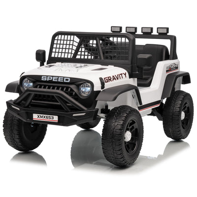 Garvee 12V Kids Electric Ride On Truck with Remote Control, Bluetooth Music, LED Lights, EVA Material, Dual Drive, Safety Features, Outdoor Play