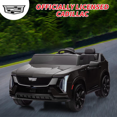 Garvee 24V 2-Seater Kids Ride On Car Licensed Cadillac Electric Toy with Remote Control, Spring Suspension, Music, LED Lights, Battery Powered for Toddlers