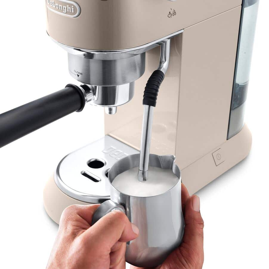 Delonghi EC885.BG Dedica Arte Manual Espresso Coffee maker with Milk Frother - Beige Gold