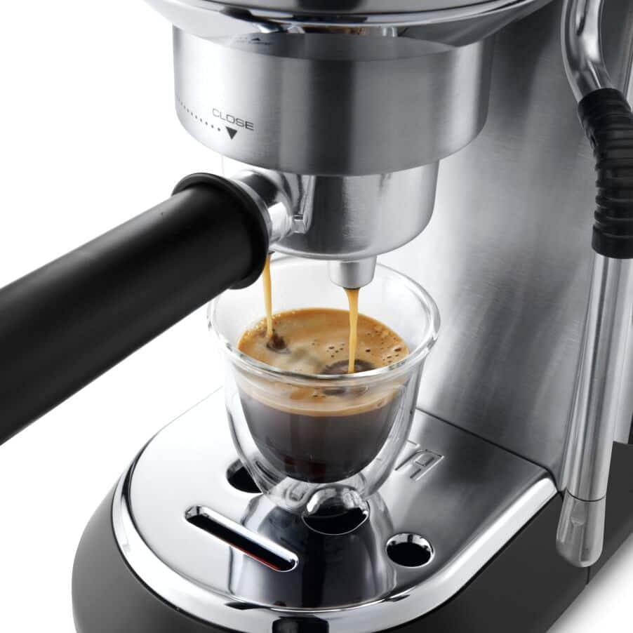 Delonghi EC885.M Dedica Arte Manual Espresso Coffee maker with Milk Frother - Silver