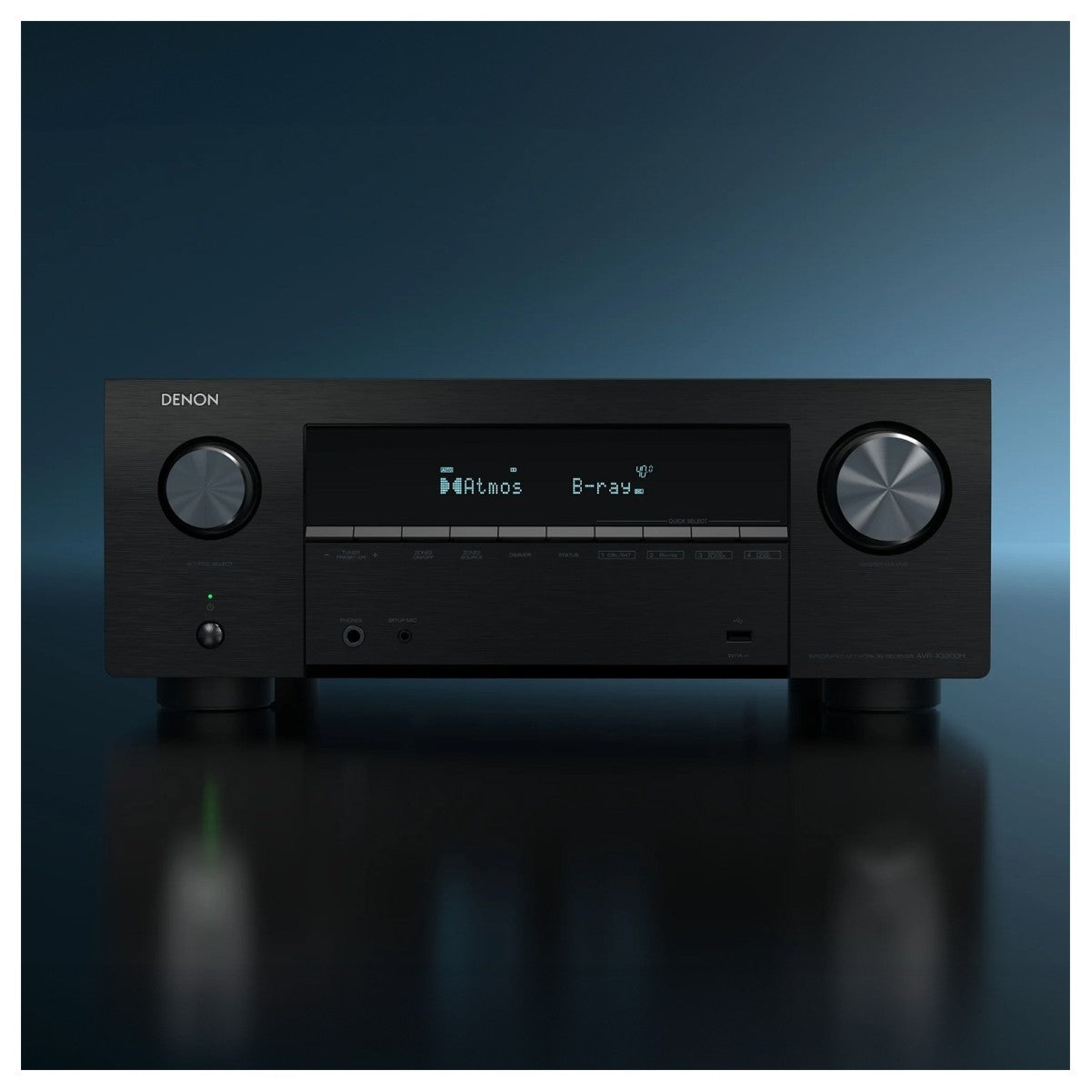 Denon AVC-X3900H 9.4 Ch. 105W 4K/8K Dolby Atmos AV Amplifier Powered by HEOS - Black