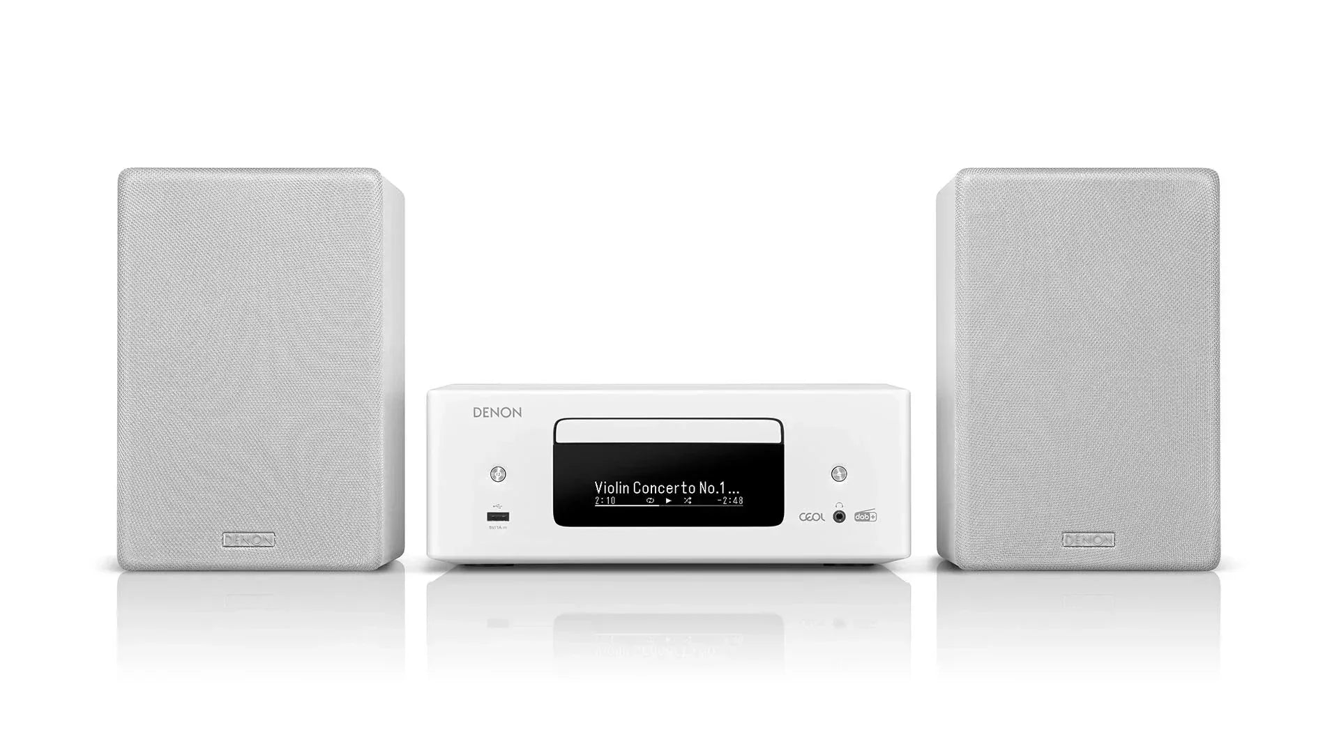 Denon CEOL N12 DAB DAB+ Receiver With SCN10 Speakers Bundle White