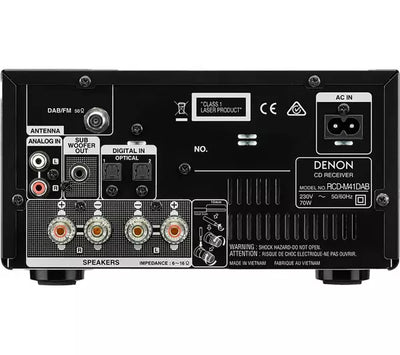 Denon DM41DAB DAB+ Mini HiFi System Black