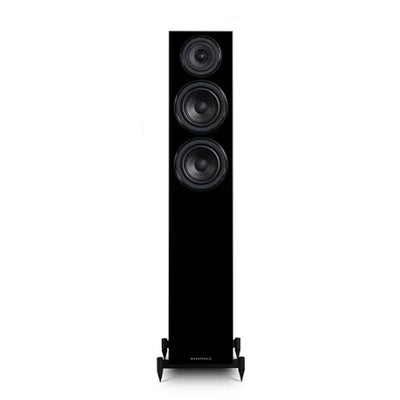 Denon RCD-N12DAB DAB+ All-In-One System Black & Wharfedale Diamond 12.3 Floorstanding Speaker (Pair) Oak Black