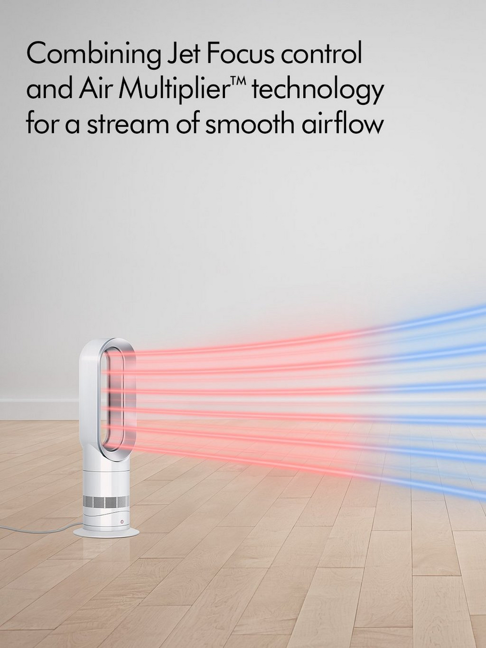 Dyson AM09 Hot + Cool™  Jet Focus Fan Heater White Nickel