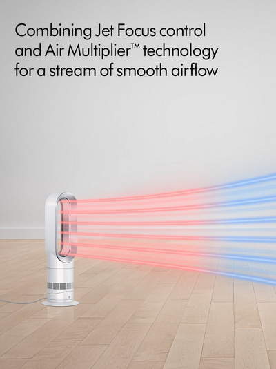 Dyson AM09 Hot + Cool™  Jet Focus Fan Heater White Nickel