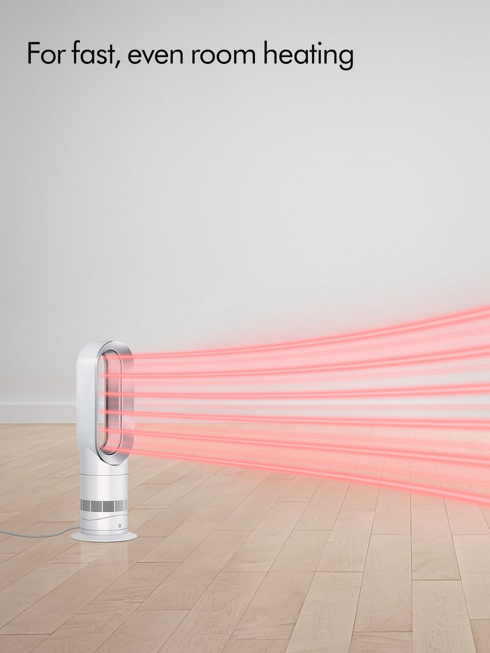 Dyson AM09 Hot + Cool™  Jet Focus Fan Heater White Nickel