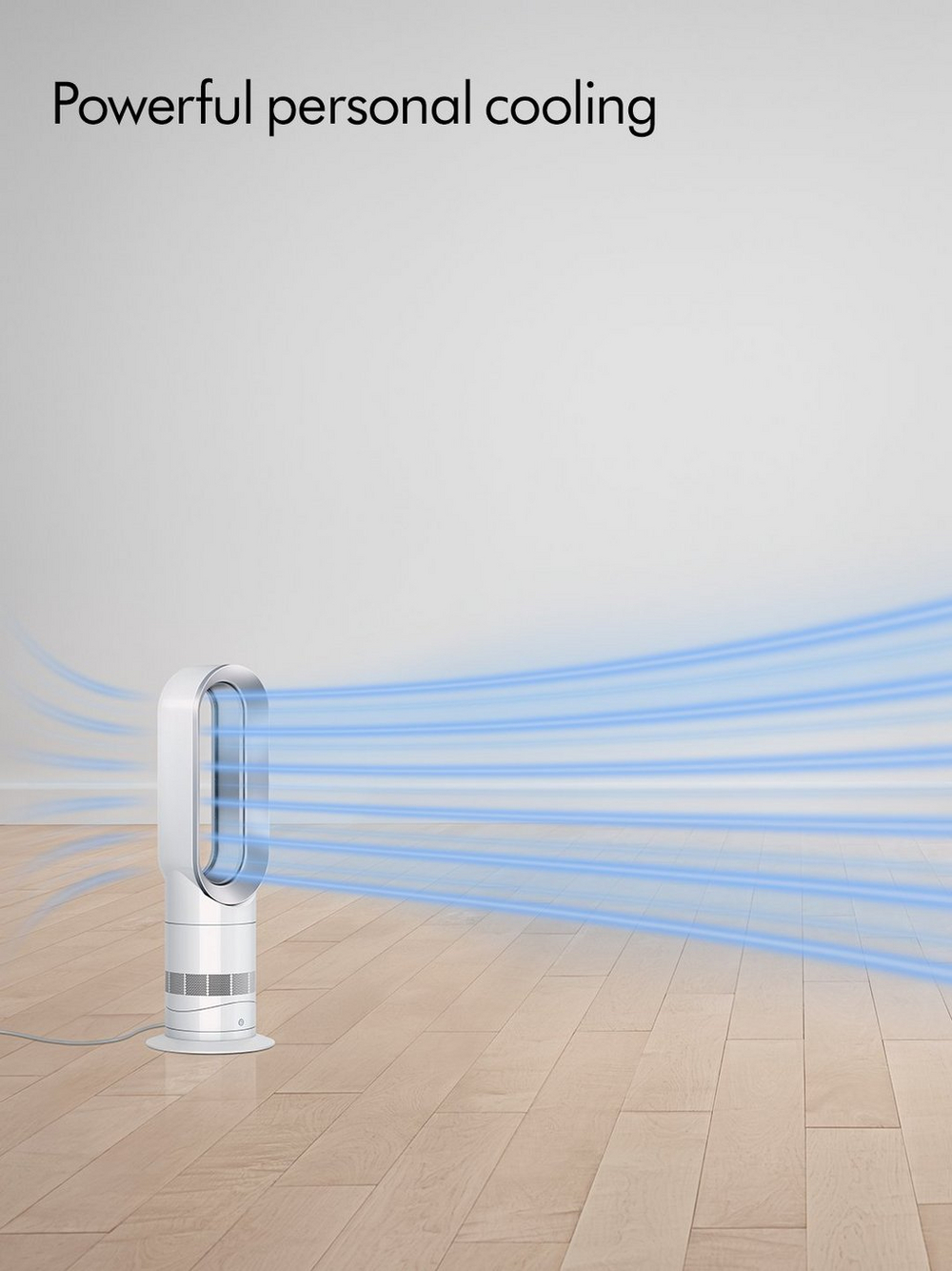 Dyson AM09 Hot + Cool™  Jet Focus Fan Heater White Nickel