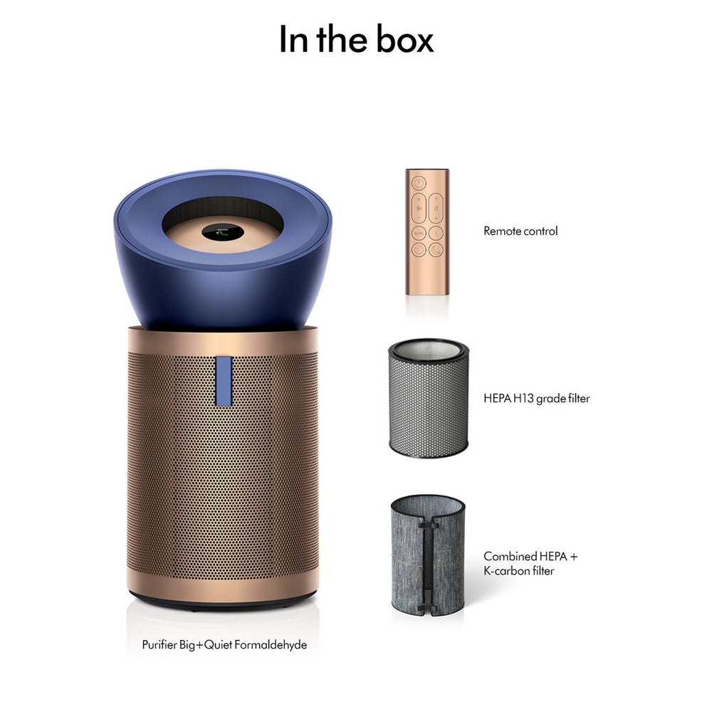 Dyson Big + Quiet Formaldehyde BP04 Purifying Fan Air Purifier - Prussian Blue/Gold