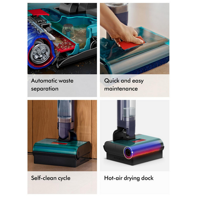 Dyson Clean+Wash Cordless Hygiene Hard Floor Cleaner 45 Minutes Run Time Gold Blue CLEANWASHHYG