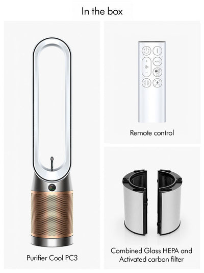 Dyson Find+Follow Purifier Cool PC3 Purifying Fan (TP14) - White/Gold