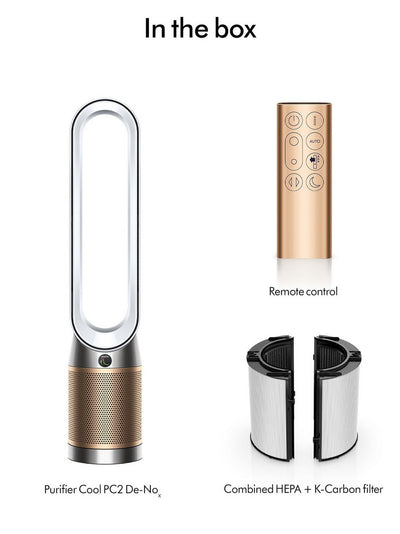 Dyson Purifier Cool PC2 De-NOx Purifying Fan (TP12) - White/Gold