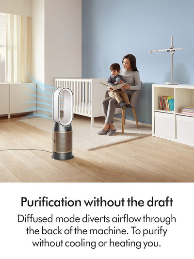 Dyson Purifier Hot+Cool HP2 De-NOx Purifying Fan Heater (HP12) - White/Gold