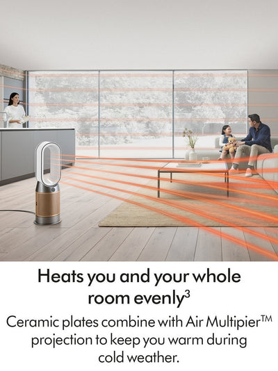Dyson Purifier Hot+Cool HP2 De-NOx Purifying Fan Heater (HP12) - White/Gold