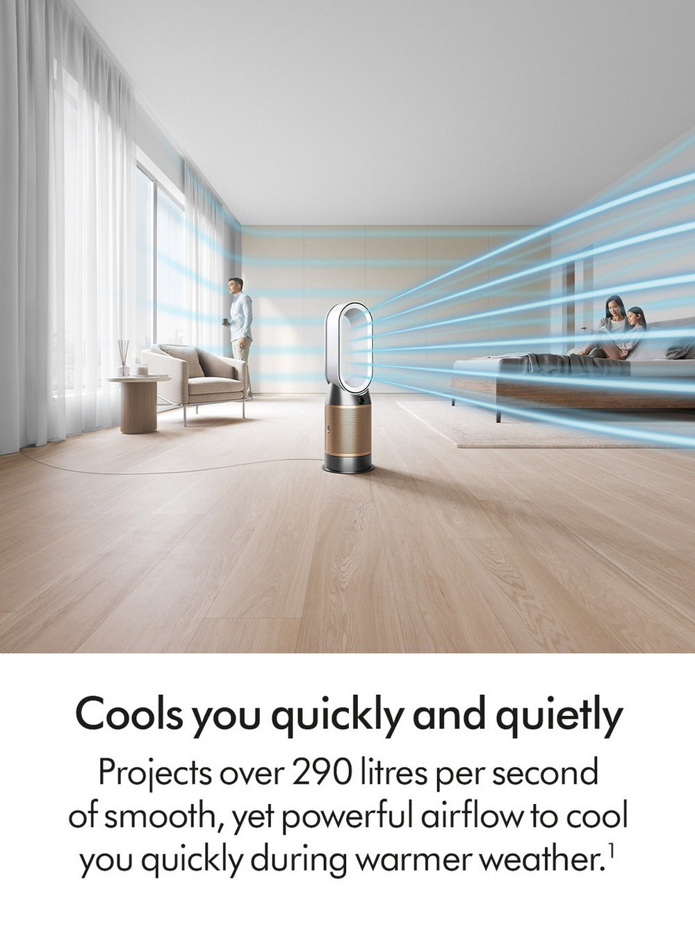 Dyson Purifier Hot+Cool HP2 De-NOx Purifying Fan Heater (HP12) - White/Gold