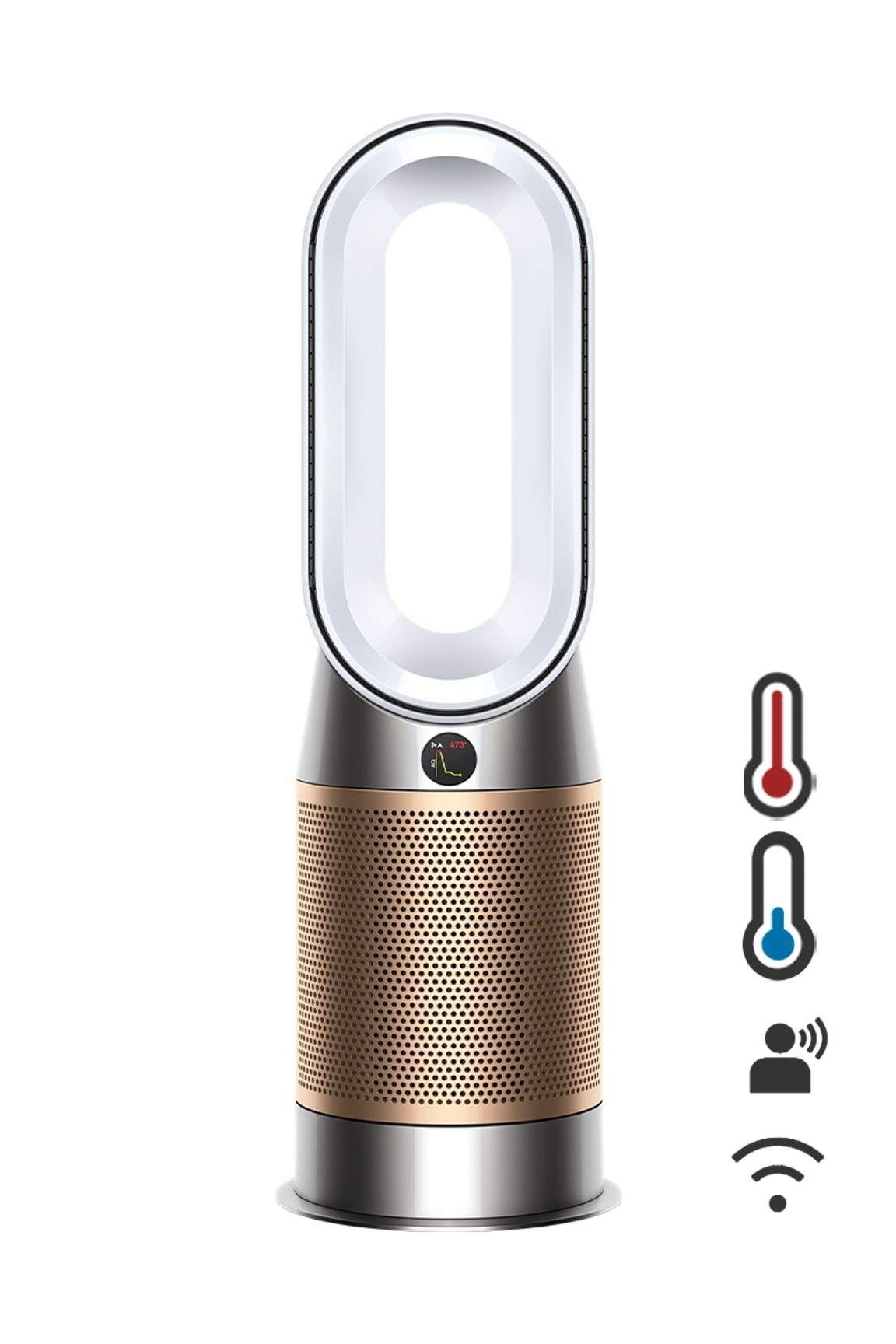 Dyson Purifier Hot+Cool HP2 De-NOx Purifying Fan Heater (HP12) - White/Gold