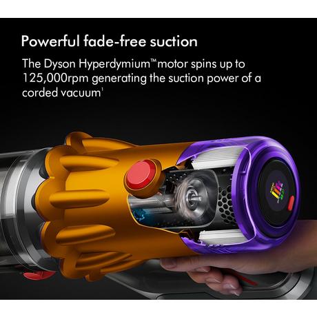 Dyson V12 Detect Slim Absolute Cordless Stick Vacuum Cleaner Up To 60 Minutes Run Time - Yellow