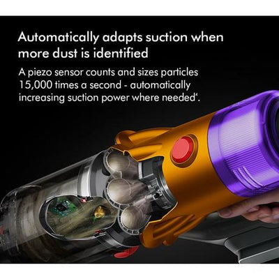 Dyson V12 Detect Slim Absolute Cordless Stick Vacuum Cleaner Up To 60 Minutes Run Time - Yellow