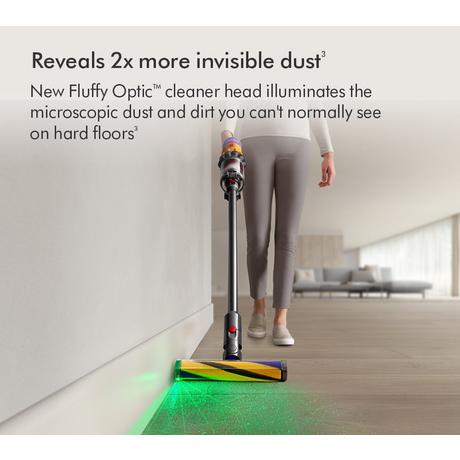 Dyson V12 Detect Slim Absolute Cordless Stick Vacuum Cleaner Up To 60 Minutes Run Time - Yellow