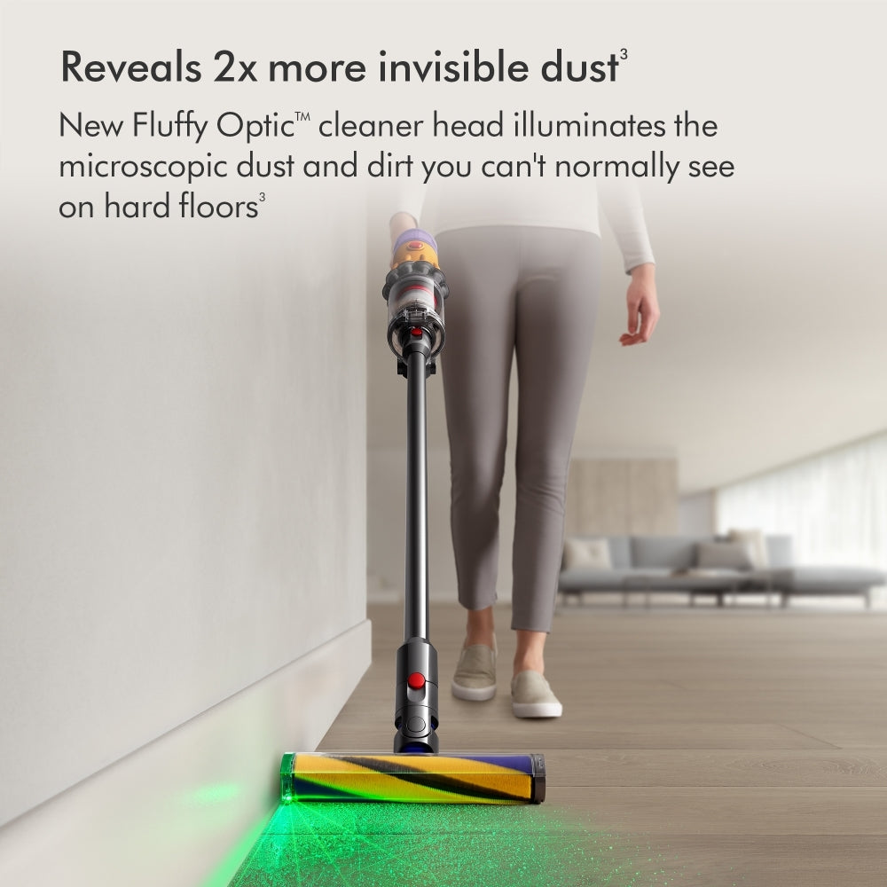 Dyson V12 Detect Slim Absolute Cordless Vacuum Cleaner with Furniture Cleaning Kit - Yellow Nickel