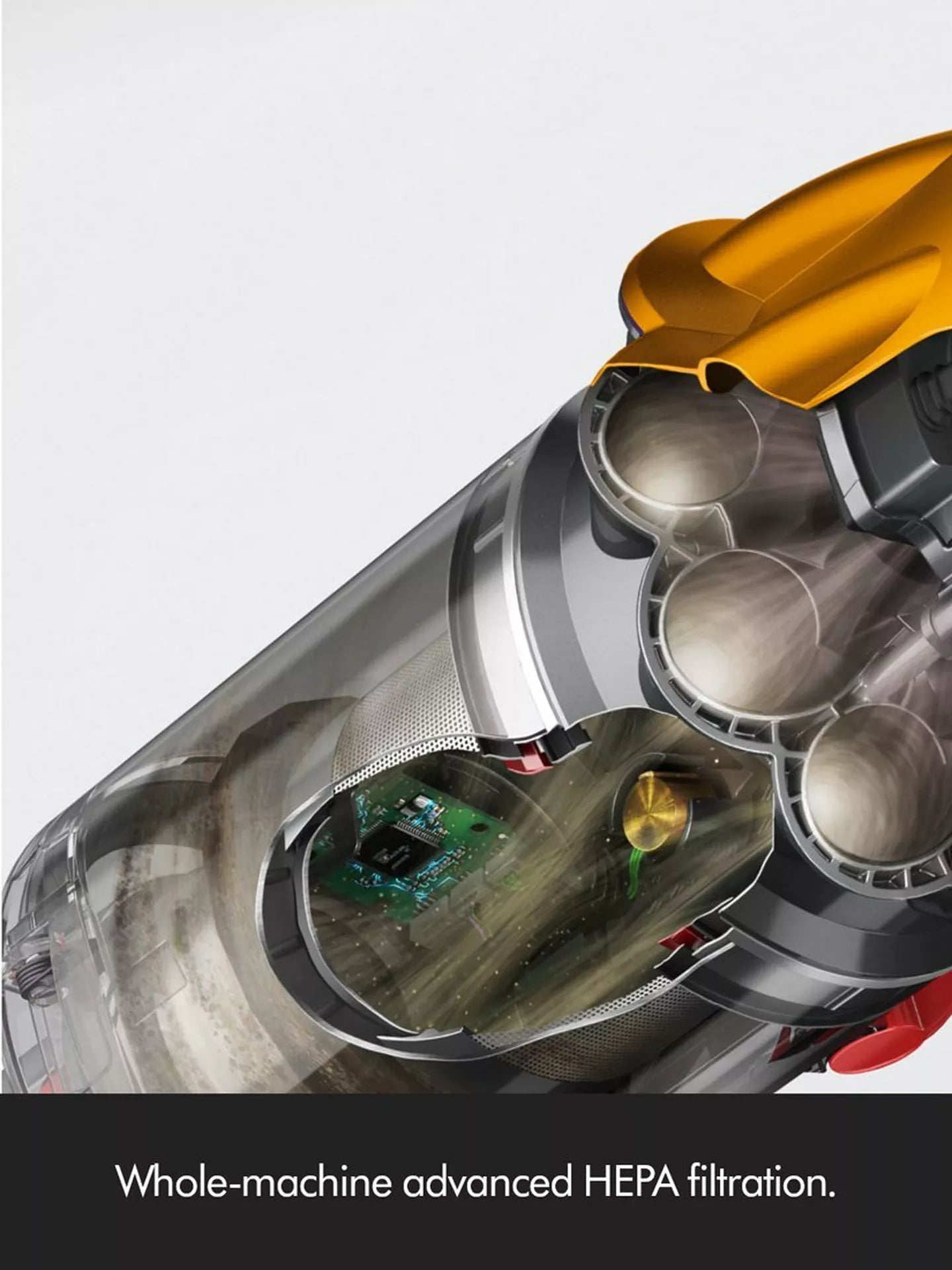 Dyson V12s Detect Slim Submarine Wet and Dry Cordless Vacuum Cleaner V12DETECTSUB - Yellow & Nickel